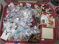 Tray of Earrings, Necklaces, etc…