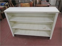 White Painted Wood Shelf. ~51”x14”x37”
