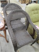 2 Plastic Wicker Chairs. Great Condition.