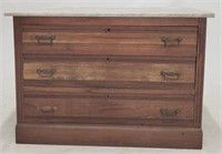 Vintage marble top Eastlake 3 drawer chest