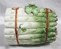 Ceramic asparagus tureen with ladle