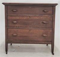 Original finish oak 3 drawer dresser