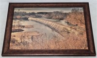 Framed print of Danville dam
