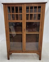 Mission oak double door bookcase