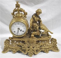 Imperial Brass Figural Mantel Clock