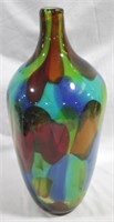 Murano Mottled Art Glass 15.5" Vase