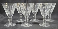 6 Waterford Tramore Brilliant Crystal Claret Glass