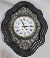 French Cased Wall Clock Porcelain dial