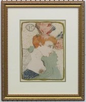 Bust of Millie Marcelle print by Lautrec