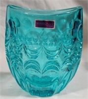 Marquis by Waterford Primrose Teal Vase, signed