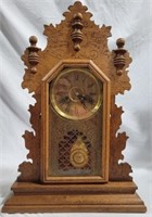 Ingraham Oak Carved Mantle Clock
