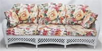 Lovely wicker sofa in floral upholstery