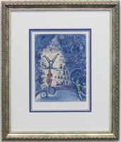 Blue Circus print by Marc Chagall