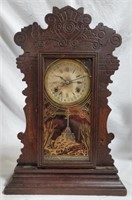 Waterbury Oak Calendar Mantle Clock
