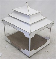 Unusual metal pagoda style dog bed