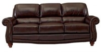Leather Italia James sofa in tobacco color