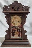 1 Day Welch Carved Mantle Clock