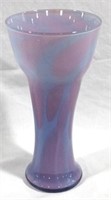 Art glass 10" tall vase - signed & dated 2010