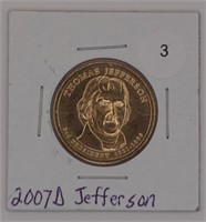 2007-D Jefferson Presidential $1. BU