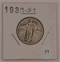 1930-S Standing Liberty 25c. 90% Silver