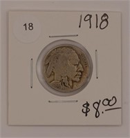 1918 Buffalo Nickel. FULL DATE