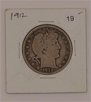 1912 Barber Half Dollar. 90% Silver