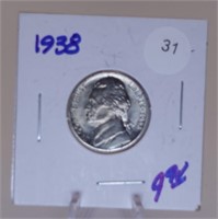 1938 PROOF Jefferson Nickel