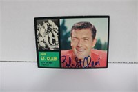 1962 TOPPS BOB ST. CLAIR #157 SIGNED AUTO
