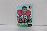 1968 TOPPS CHARLEY TAYLOR #192 SIGNED AUTO