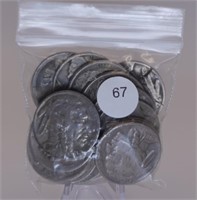 20 HALF ROLL FULL DATE Buffalo Nickels