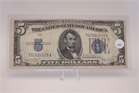 1934-D Blue Seal $5 Silver Certificate. NICE
