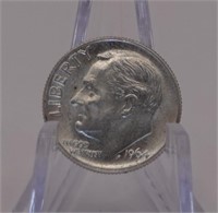 1964-D Roosevelt 10c. 90% Silver BU++