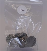 20 HALF ROLL FULL DATE Buffalo Nickels