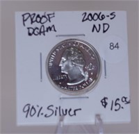 2006-S North Dakota 90% Silver PROOF DCAM State