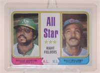 1974 Topps All Star Fielders Jackson/Williams