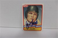 1989 SWELL HOF Y.A. TITTLE #42 SIGNED AUTO