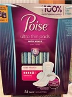 Incontinence Pads POISE Ultra-Thin PK/34