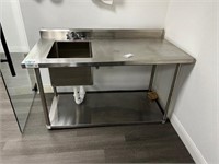 Stainless Steel Work Table with Sink