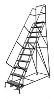Tri-Arc 11-Step Rolling Ladder with 24" Wide Tread