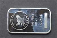 1 ozt Silver .999 Art Bar