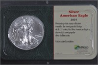 2001 ASE American Silver Eagle Littleton Holder
