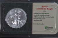 2001 ASE American Silver Eagle Littleton Holder