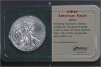 2002 ASE American Silver Eagle Littleton Holder