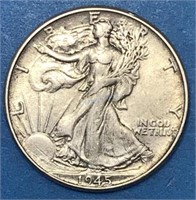 1945 Silver 50 Cents USA