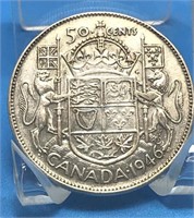1946 Silver Fifty Cents Canada