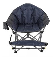 MM Cozy Club Chair With Footrest, Blue