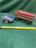 Lot of 2 Wagons - Small Blue one is ERTL