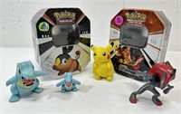 Pokémon including 4 Figures and 2 Card Tins