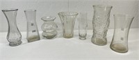 7 Glass Vases