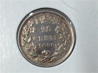 1899 (ef 45)  Canadian Silver 25 Cent